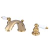 Kingston Brass KB962PL Widespread Lavatory Faucet, Polished Brass, 8-Inch Adjustable