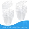 EURO CLASSIC Plastic Mini Dessert Cups/Dessert Bowls with Lids -