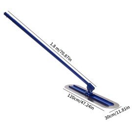 Large Sized Concrete Tool Trowel Finish Kit Finishing Cement Surface Smooth Large Domestic Industrial Smoothing Tools For Leveling Pavement Aluminum Alloy Stainless Steel 3Handle 1.8M 5.9Ft