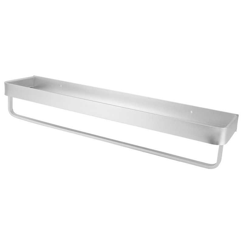 Space Aluminum Bathroom Shelf Punch Free Wall Mounted Floating Bathroom