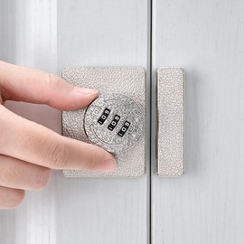 Wocoe Silvery Cabinet Lock,Mechanical Password Lock,Anti Pry 3 Digit Password Keyless,Protect Privacy,for Cabinets,Drawer,Windows,Locker, Closet,Garden,Bathroom,and Sliding Door.