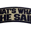 She said so embroidered Velcro patch