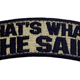 She said so embroidered Velcro patch
