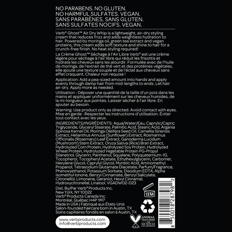 VERB Ghost Air Dry Whip, 1 oz - Weightless Styling