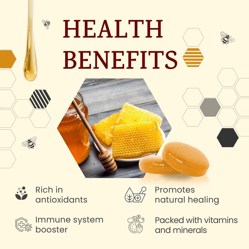 Wellbee's 100% Pure Honey Candy - No Additives - Healthy