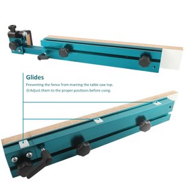 Triden Table Saw Miter Gauge Extension Fence System with Aluminum Miter Extension Fence/Telescoping Fence and Flip Stop