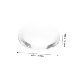 PACKOVE 20pcs Glass Color Card Tulip Glass Cabochons Flatback Dome Cabochon Gel Nail Stickers Colorful Marine Organism Glass Cabochons Jewelry Making Nail Color Display Transparent