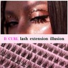 Lashes Cluster 120 Pcs Individual Lashes D Curl 8-16 mm