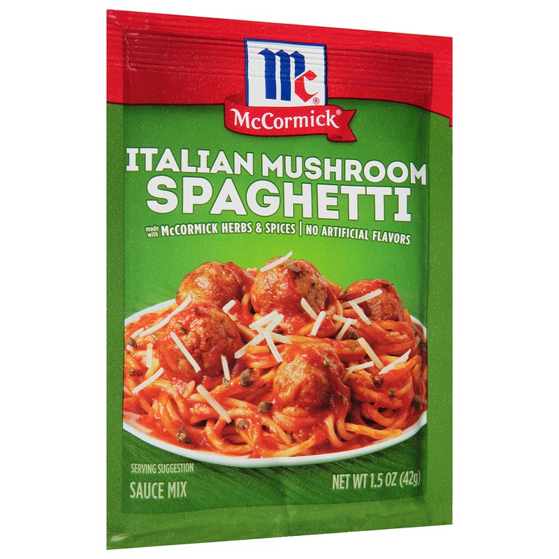 McCormick Italian Mushroom Spaghetti Sauce Mix, 1.5 oz (Pack of