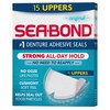 Sea Bond Secure Denture Adhesive Seals, Original Uppers, Zinc-Free, All-Day-Hold,