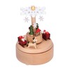 Wooden Music Box Snowflake Decor Wood Grain Texture Beautiful Sound