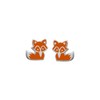 Boma Jewelry Sterling Silver Fox Stud Earrings