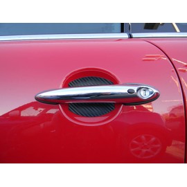 Carbon Fiber Car Door Handle Scratch Guard Protector Self Adhesive Film 4 pcs Universal Fit USA