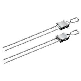 Küchenprofi 1066482802 Double Skewers, Set of 2, Stainless Steel, Silver, 6 x 10 x 15 cm