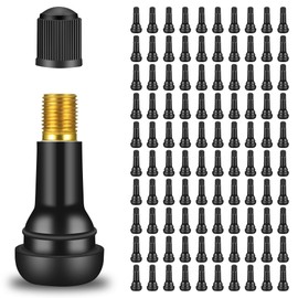 Zocipro Pack of 100 TR414 Rubber Valves Car, Universal Rubber Tyre Valves, Snap-in Rubber Valves Car Valve for Most Cars, Motorcycles