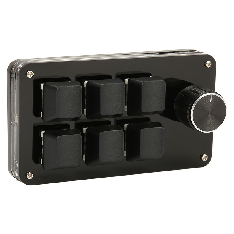 6 Key Mini Keypad with Knob USB DIY Programmable Keyboard