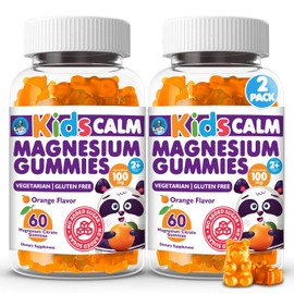 DR. MORITZ DR. MORITZ Sugar-Free Calm Magnesium Gummies for Kids and Adults - Non-GMO Magnesium Citrate Gummies - Orange Flavor - 2-Pack (120 Count)