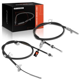 A-Premium Rear Driver and Passenger Side Parking Brake Cable Assembly Compatible with Nissan Models: Rogue 2008-2013, 2-PC Set - Replace# 36531JM000, 36530JM000