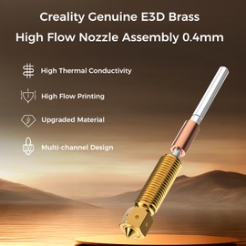 Creality K1 K1 Max K1C E3D Nozzle, Genuine Brass 600mm/s High Flow Extruder Hotend Nozzles Assembly 0.4mm, 3D Printer Nozzle Replacement for Ender 3 V3 SE KE/Ender 3 V3/Ender 3 V3 Plus/ K1 SE