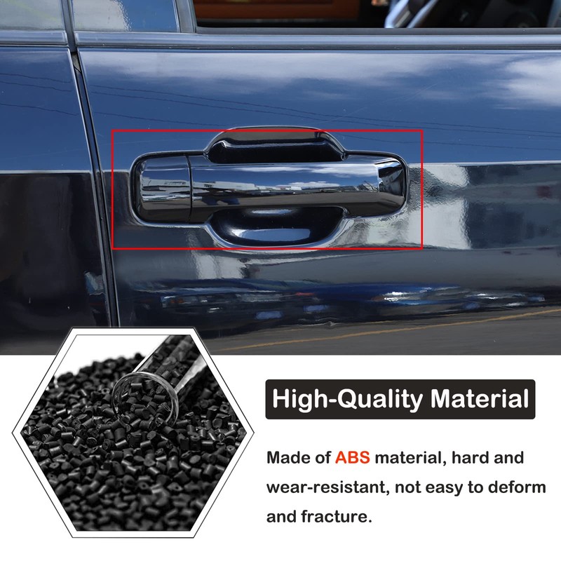 Aunginsy Exterior Door Handle Trim Covers Compatible with Toyota Tundra