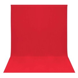 Easy-Going 5Wx7L ft Red Background Muslin Backdrop, Photo Studio, Collapsible High Density Screen for Video Photography and Television