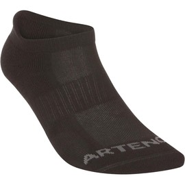 Decathlon - ARTENGO - RS 500 Adult Racquet Sports Low Socks, 35-38 EU Size, Black (Pack of 3)
