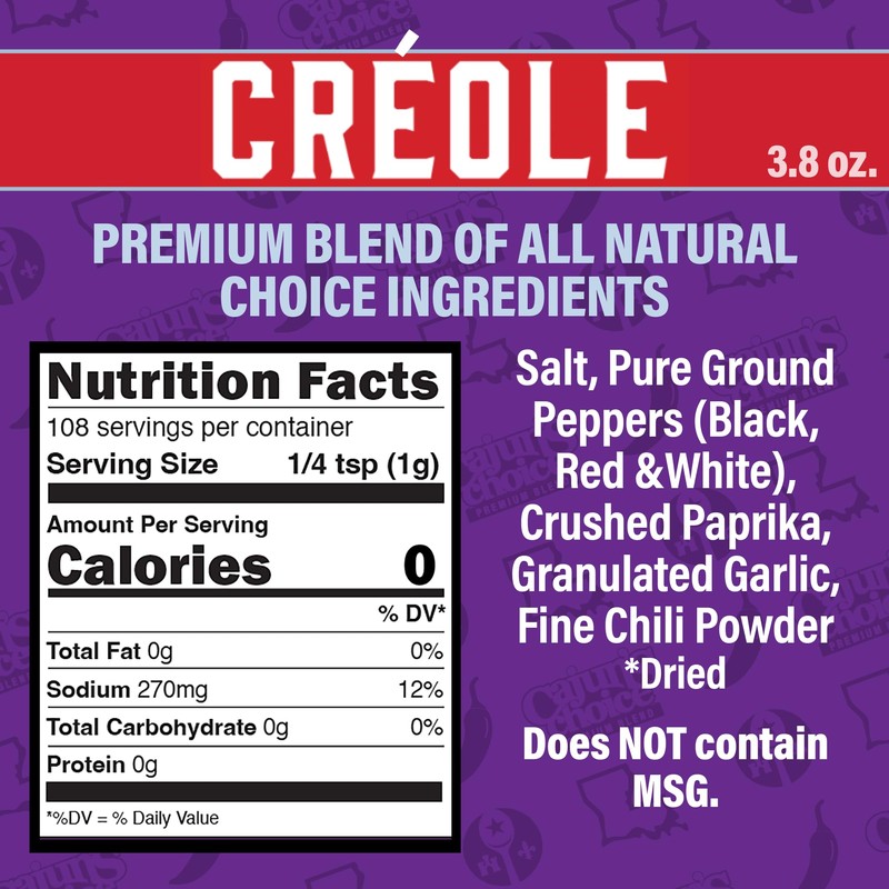 Cajun's Choice Variety Pack: Creole Seasoning 3.8 oz (2) +