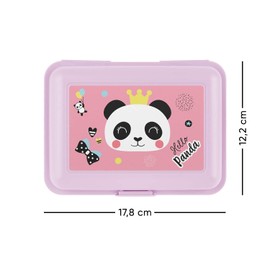 Baagl Children's Lunch Box for School – Lunch Box for Girls, Nursery – Lunch Box, Snack Box (Panda)
