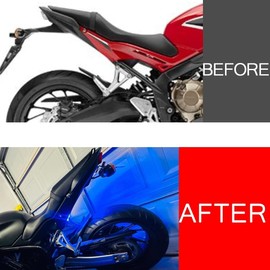 CB650F CBR650 Fender Eliminator Kits LED Indicator Turn Signal Blinker Compatible with CBR650F CB650F 2014-2024 License Plate Bracket Holder Tail Tidy Kit (smoke)