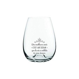 Verre gravé - Meilleure amie (SŒUR) - Verre sans pied 16oz