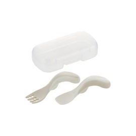 Richell Tri Knob Spoon/Fork (with Case), 1 Piece, 12 Months