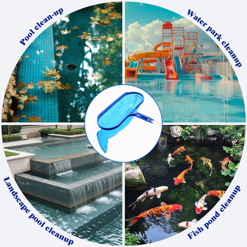 Kukigo Pool Skimmer Net,cm Swimming Pool Skimmer Net with Pole,Cleaning