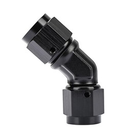 EVIL ENERGY 6AN Female to 6AN Female 45 Degree Low Profile Swivel Coupler Union Fitting Adapter Aluminum Black