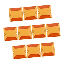 FELTECHELECTR 10pcs Dual Sided Reflective Road Markers for Traffic Safety Plastic Driveway Reflectors Speed Reduction Visibility Enhancer for Sidewalks
