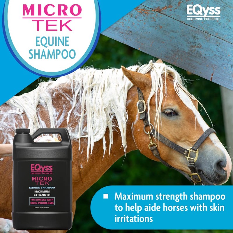 EQyss Micro-Tek Equine Itch Relief Shampoo - Soothes Irritated Skin,