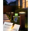 ROMANJOY 4x4 Post Solar Lights, 3 Colors Fence Light Solar