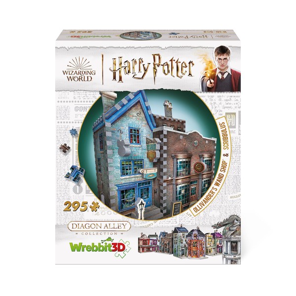 Wrebbit3D Harry Potter Ollivander’s Wand Shop and Scribbulus 3D Puzzle for Teens and Adults | 295 Jigsaw Puzzle Pieces | Not Just an Ordinary Model Kit for Adults for Harry Potter Fans