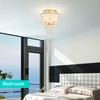 GlowEasely Modern Capiz Shell Chandelier Ceiling Light, Costal Design Close