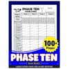 Phase Ten Score Sheets: Large Print Score Pads, 8.5" x