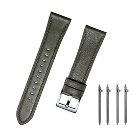 Triblanc Sheepskin Leather Watch Strap 20 mm 22 mm Genuine Leather Strap Quick Release Smartwatch Style Replacement Strap for Men and Women (20 mm, Olive Green)