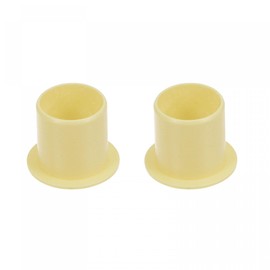 sourcing map Flanged Plain Bearings 15 mm Bore 17 mm Outer Diameter 20 mm Length POM Coated Oil-Free Bushings Yellow Pack of 2
