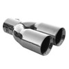 Rumplex Exhaust Trim Double Pipe Double Round Stainless Steel Sports