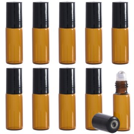 Pstyle. PST-006 Roll-On Bottles, Containers, Light Filtering Jars, Roll-On Set of 10 (5ml)