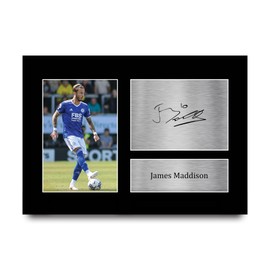 HWC Trading A4 James Maddison Gifts Printed Signed Autograph Picture for Football Fans and Supporters