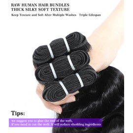 FASHION PLUS Raw Human Hair Bundles, Loose Deep Wave Bundles Human Hair 20 Inch Loose Wave Bundles Human Hair Real Raw Bundles Thick and Soft, Triple Lifespan 1 Bundle