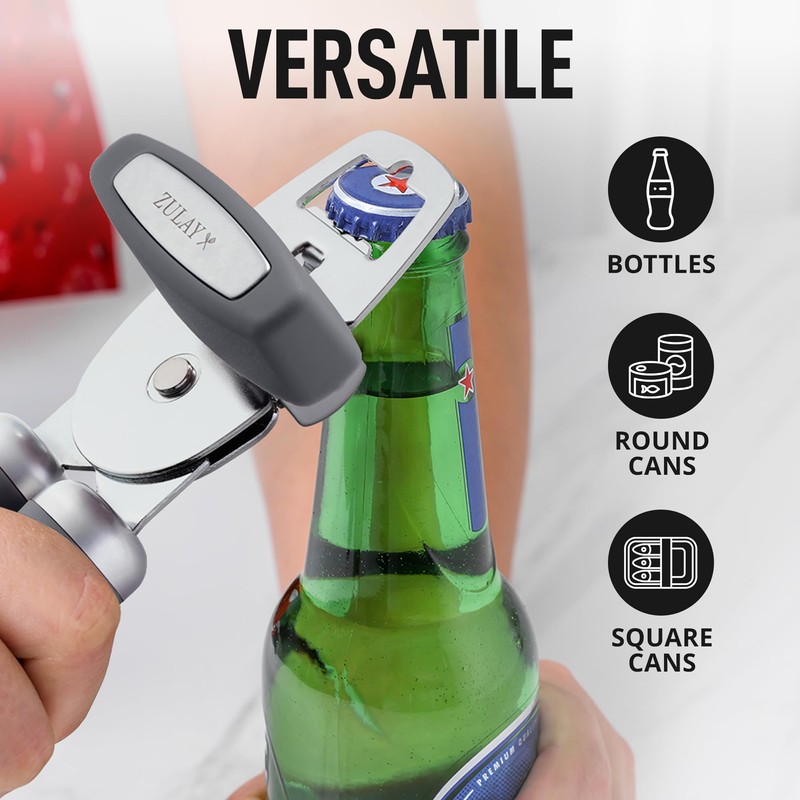 ZK Can Opener - Comfy Grip - Gray