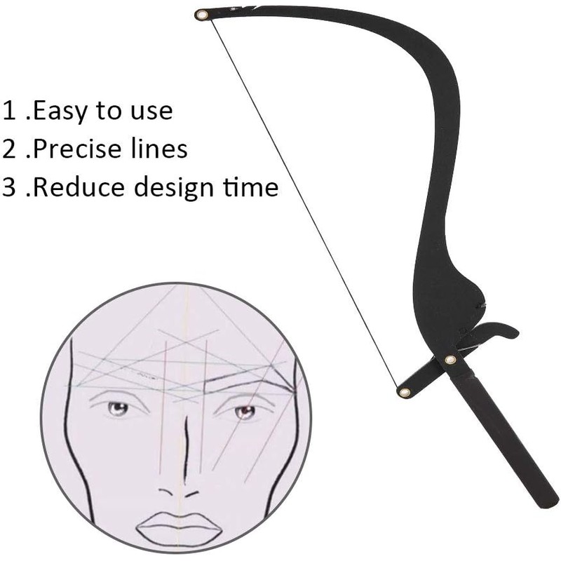 Nueva regla de marcador de línea Microblading, Eyebrow con 10pcs