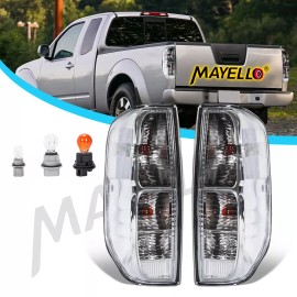 MAYELLO For 2005-2021 Nissan Frontier SC [Clear white] Rear Brake Tail Lights Left Right