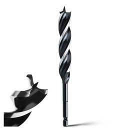MOXPIFY 18 x 155 mm Wood Auger Drill Bit for Softwood, Hardwood with Centre Point and E 9.5 Shank
