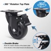 5 Inch Swivel Caster Wheels Set of 4, Heavy Duty